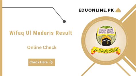 Wifaq Ul Madaris Result 2023 Check Online By Roll No .